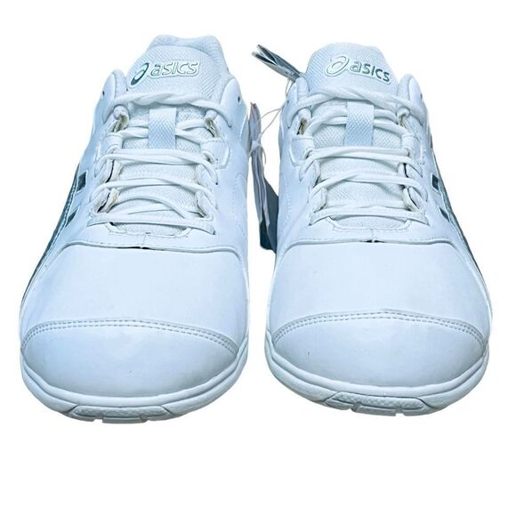 NEW Asics Women’s Cheer 7 Sport Lace Up Tennis Shoes White Silver - Picture 3 of 10